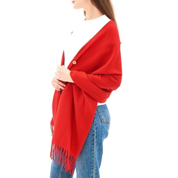 Alpine Swiss Womens Shawl Evening Wrap Pashmina Large Scarf Fringe Cape Poncho - Picture 4 of 7